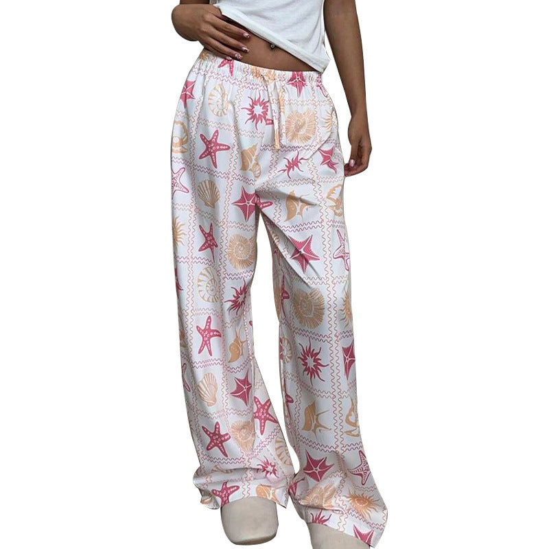 Temperament Leisure Trousers Wide-leg Straight Pants