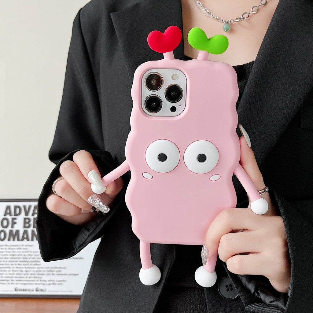 Sprouted Briquette Eyes Silicone Phone Case