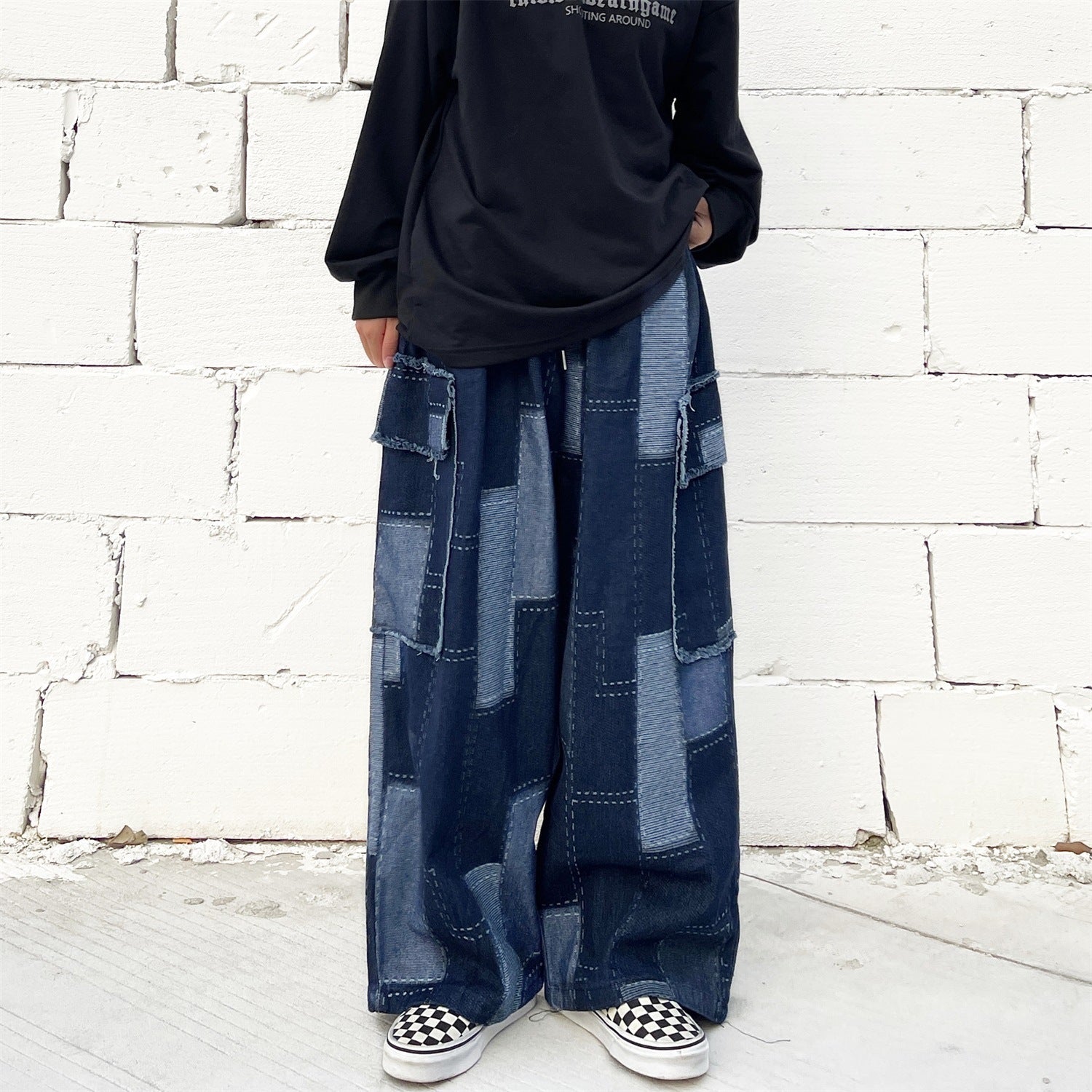Vintage Jeans Wide Leg Pants Loose For Women