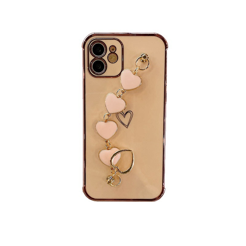 Electroplated Heart-shaped Mobile Phone case