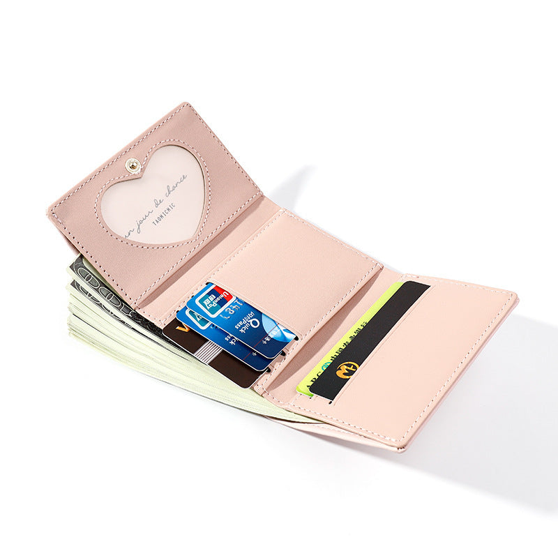 three-fold cute lady wallet