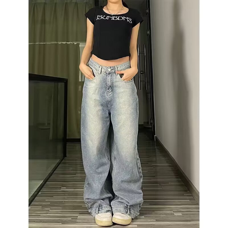 Fashion Straight Loose Wide-leg Bell-bottoms