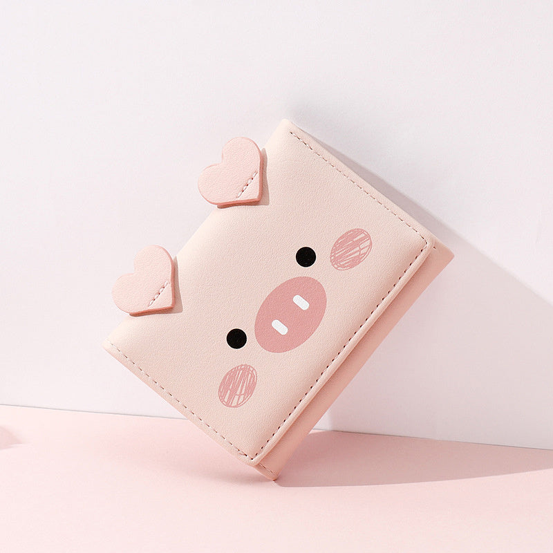 three-fold cute lady wallet