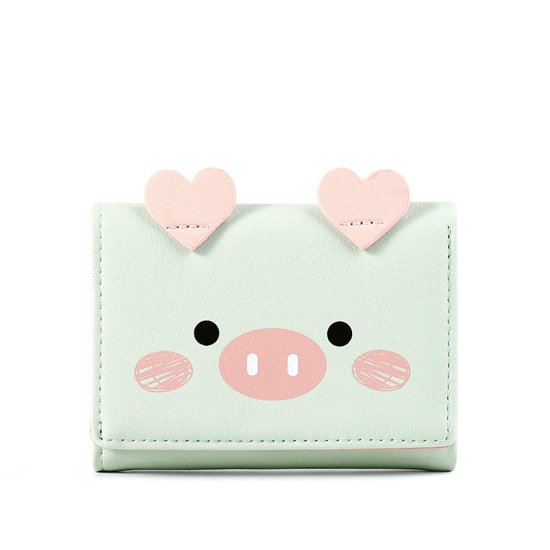 three-fold cute lady wallet