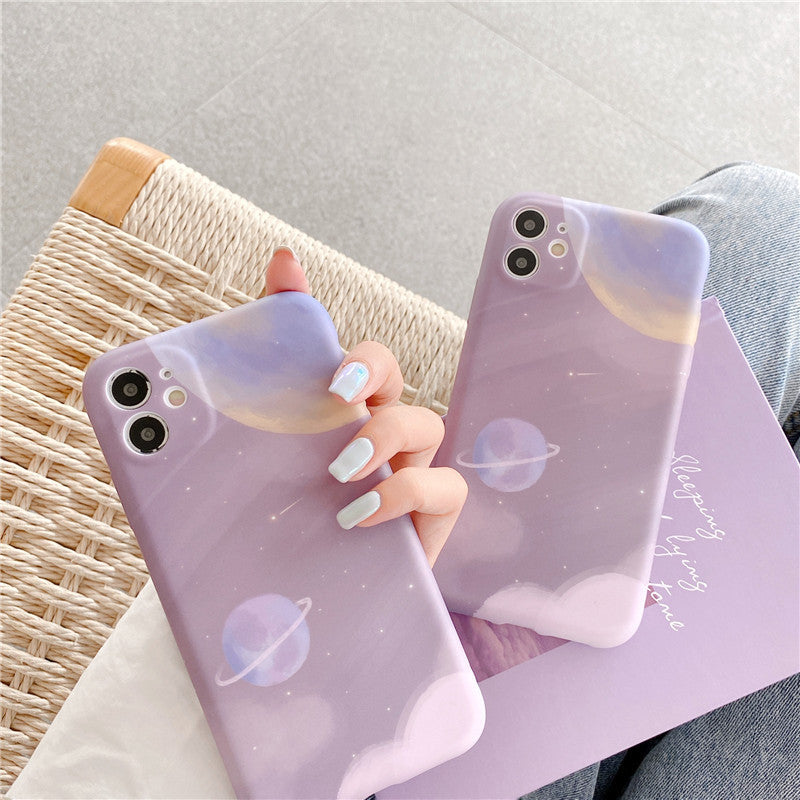 Purple Starry Planet phone case
