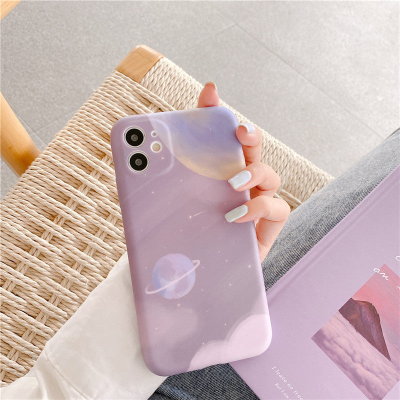 Purple Starry Planet phone case