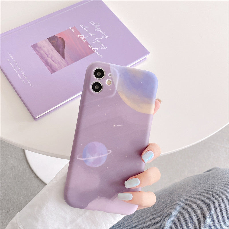 Purple Starry Planet phone case