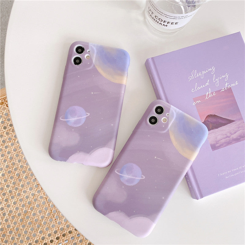 Purple Starry Planet phone case
