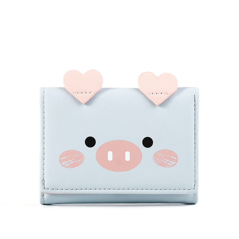 three-fold cute lady wallet