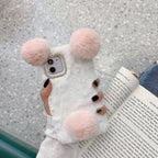 Simple Cute Plush Panda Phone Case