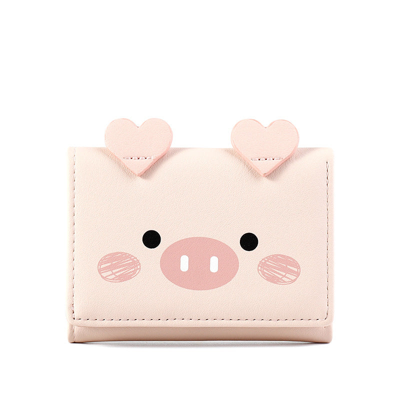 three-fold cute lady wallet