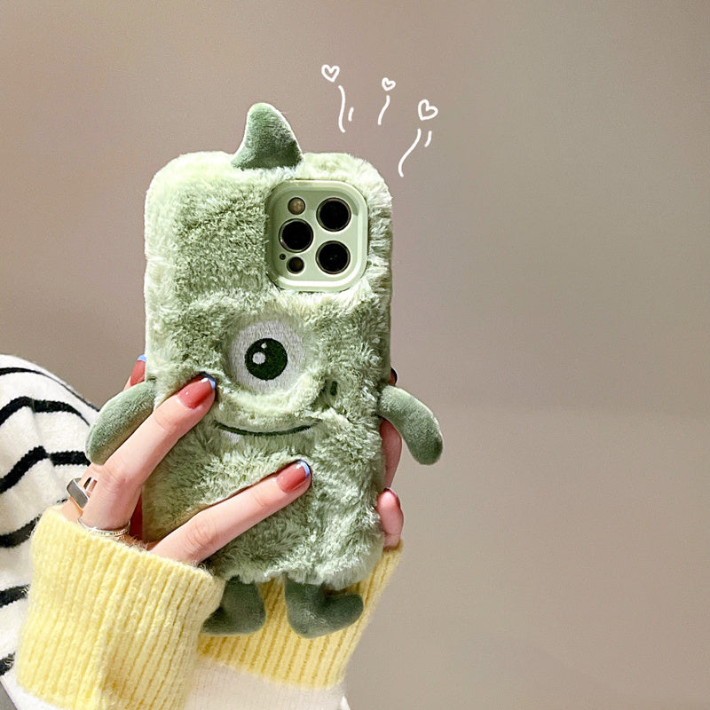 Plush Green Three-dimensional Phone Case