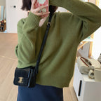 V-neck Casual Style Knitwear  Sweater