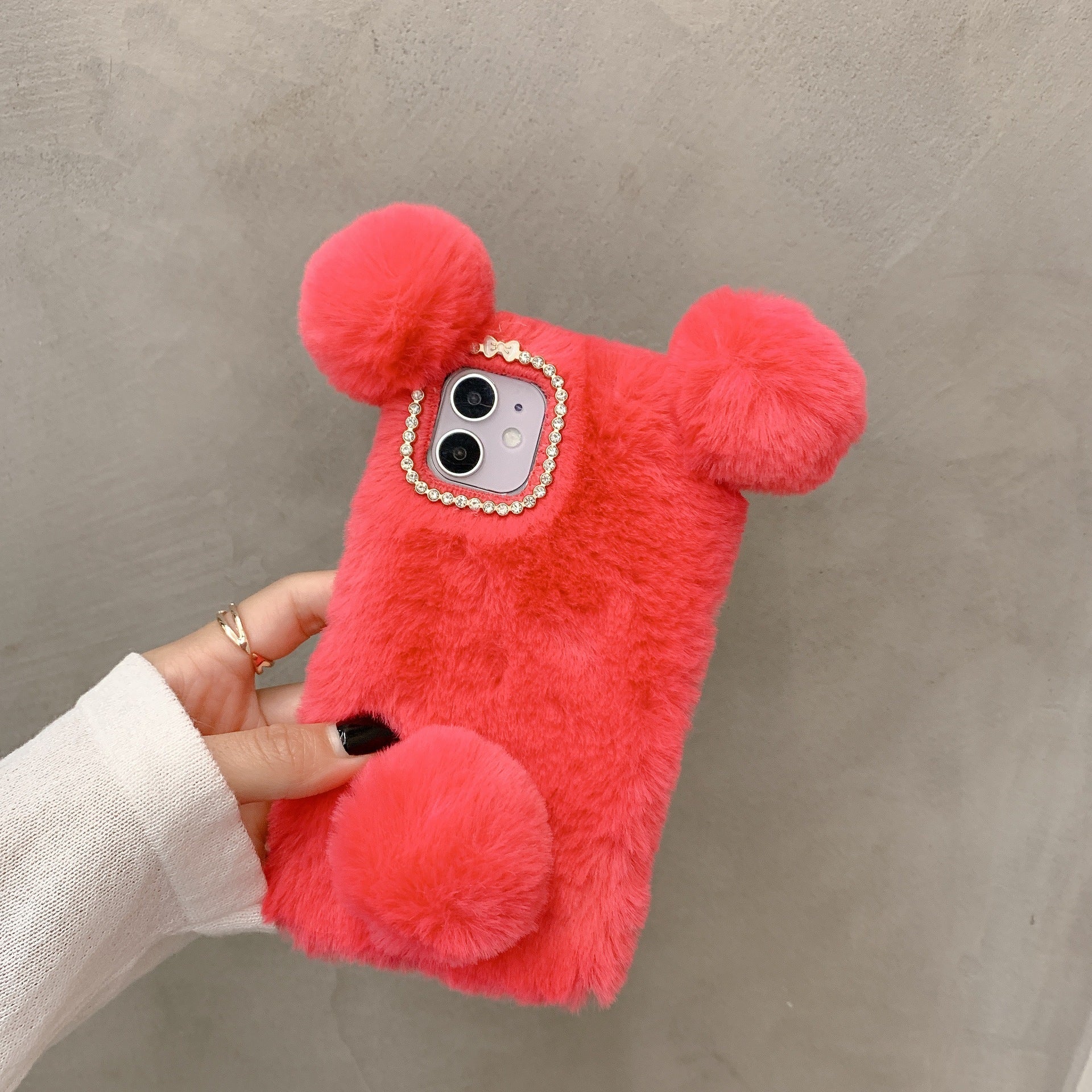 Simple Cute Plush Panda Phone Case