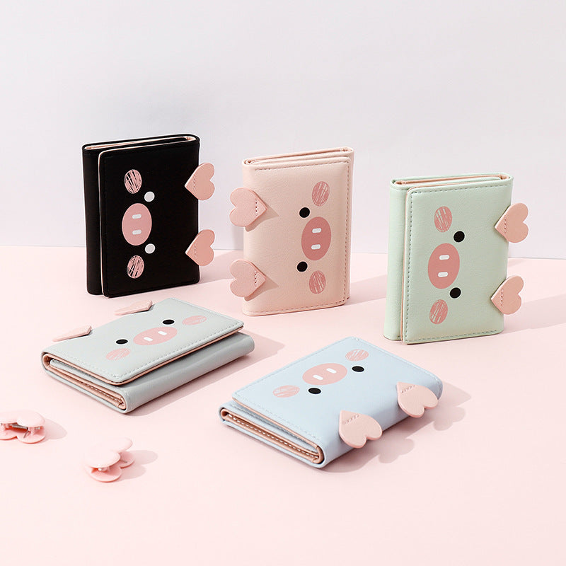 three-fold cute lady wallet
