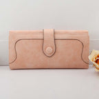 ] retro matte stitching ladies wallet