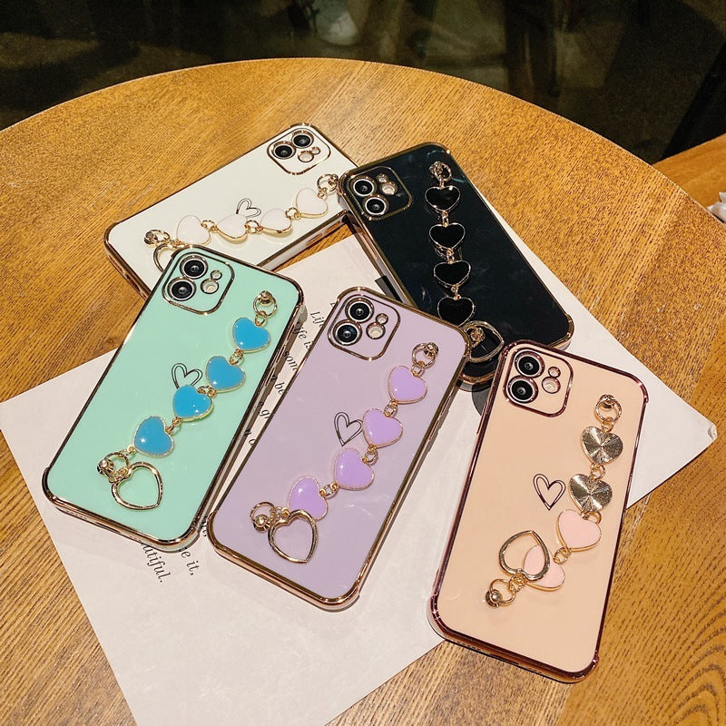 Electroplated Heart-shaped Mobile Phone case