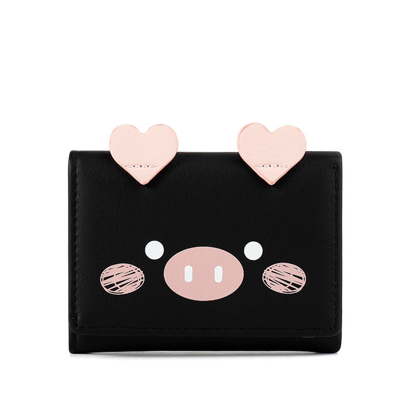 three-fold cute lady wallet