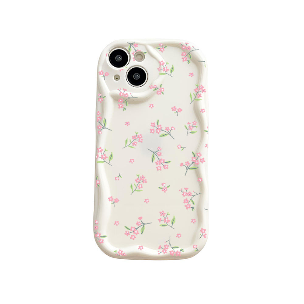 Cream Pattern Transparent Case