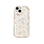 Cream Pattern Transparent Case