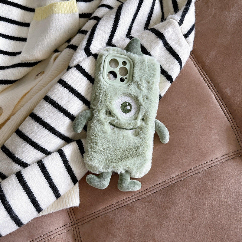 Plush Green Three-dimensional Phone Case
