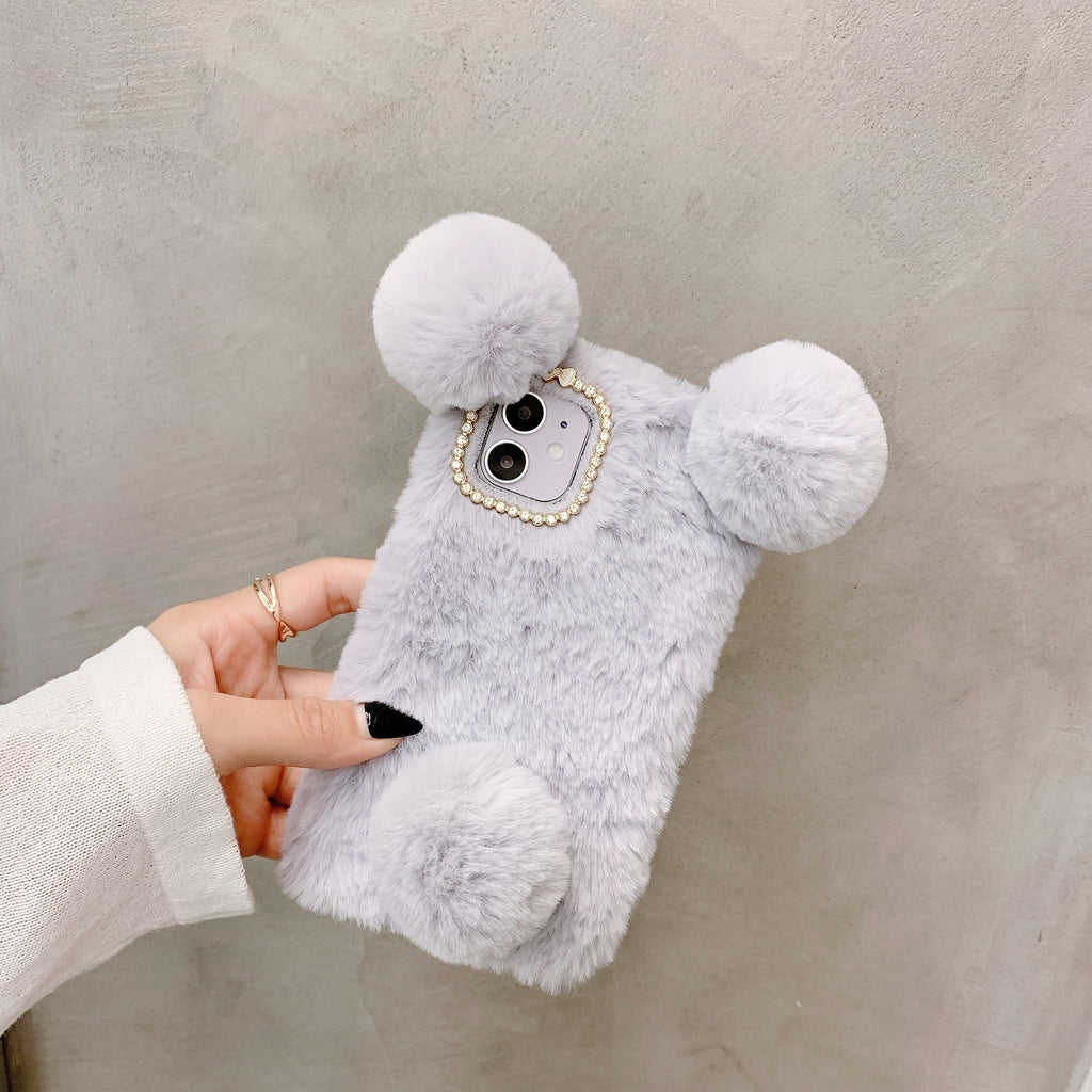 Simple Cute Plush Panda Phone Case