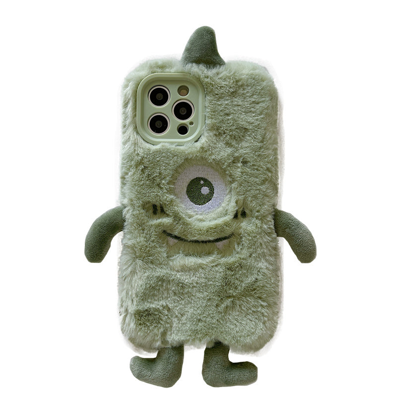 Plush Green Three-dimensional Phone Case