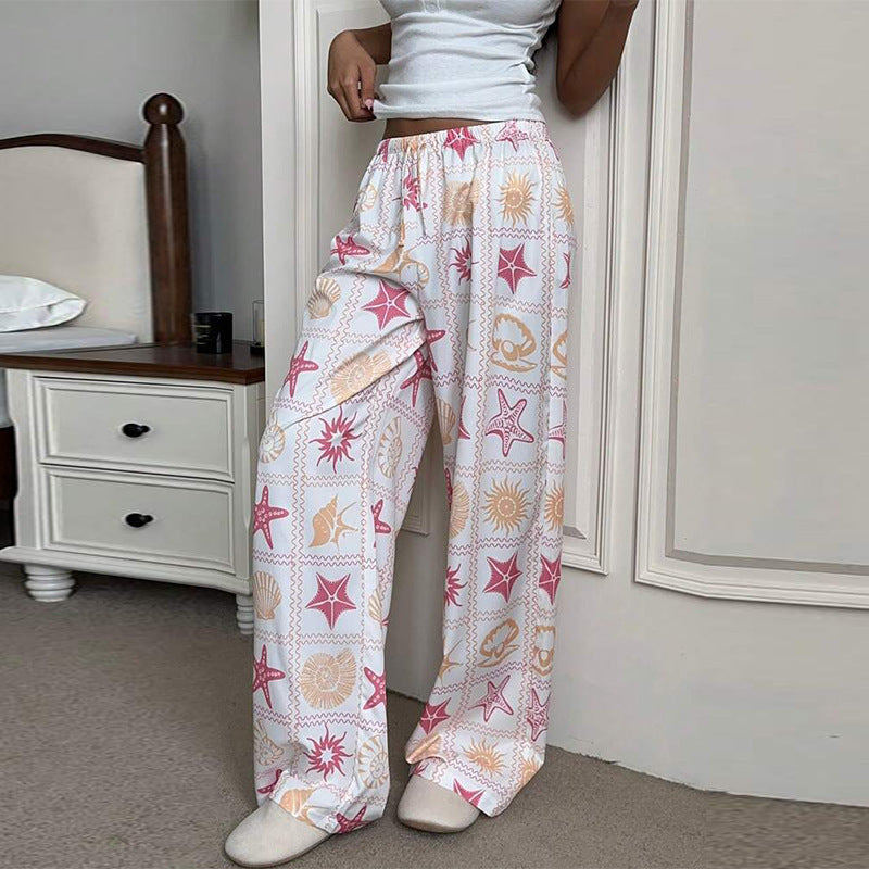 Temperament Leisure Trousers Wide-leg Straight Pants