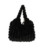 Striped Design Plush Bag