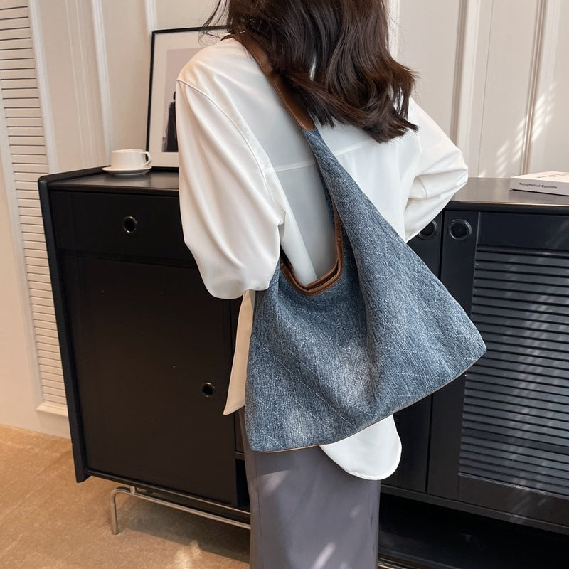 Denim Bucket Shoulder Bags