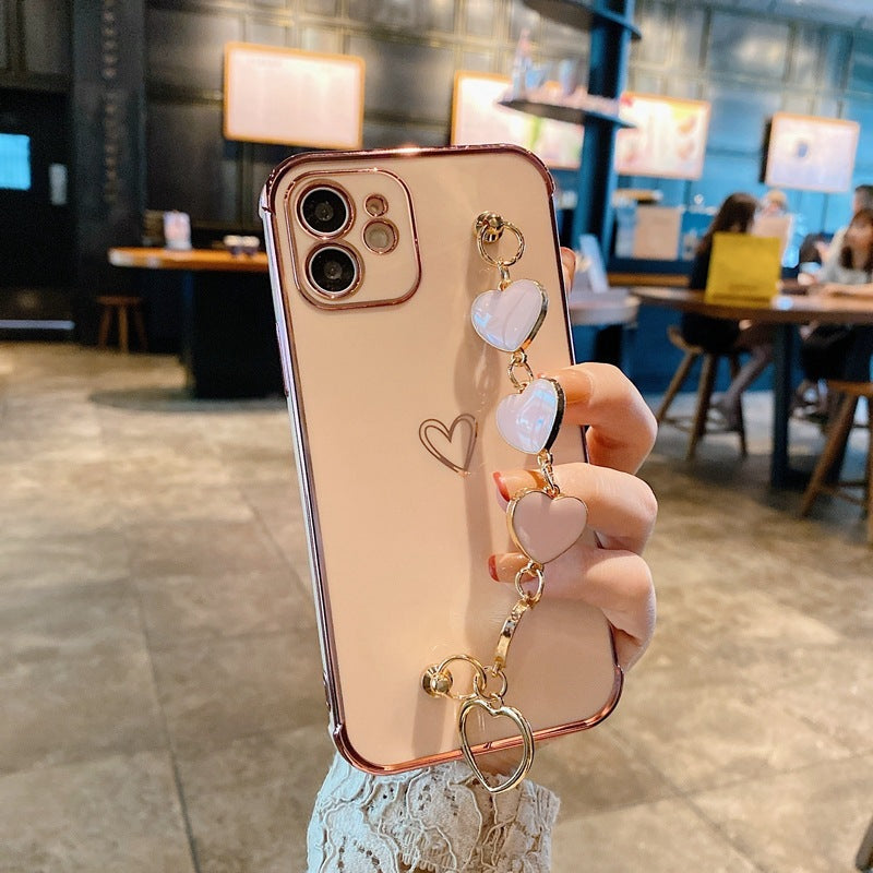 Electroplated Heart-shaped Mobile Phone case
