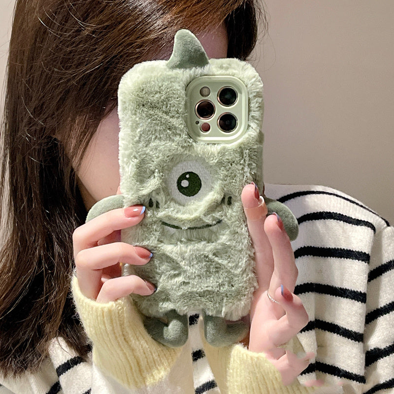 Plush Green Three-dimensional Phone Case