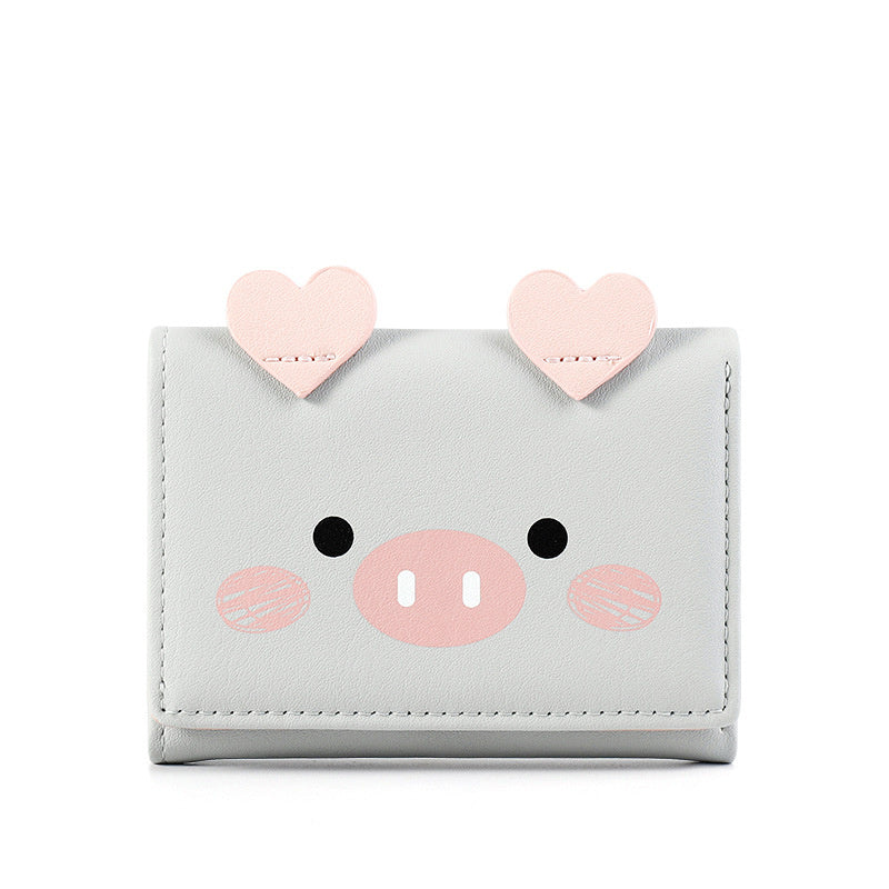 three-fold cute lady wallet