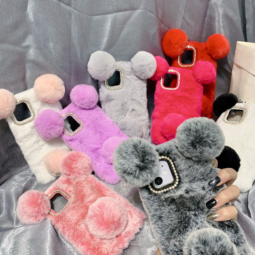 Simple Cute Plush Panda Phone Case
