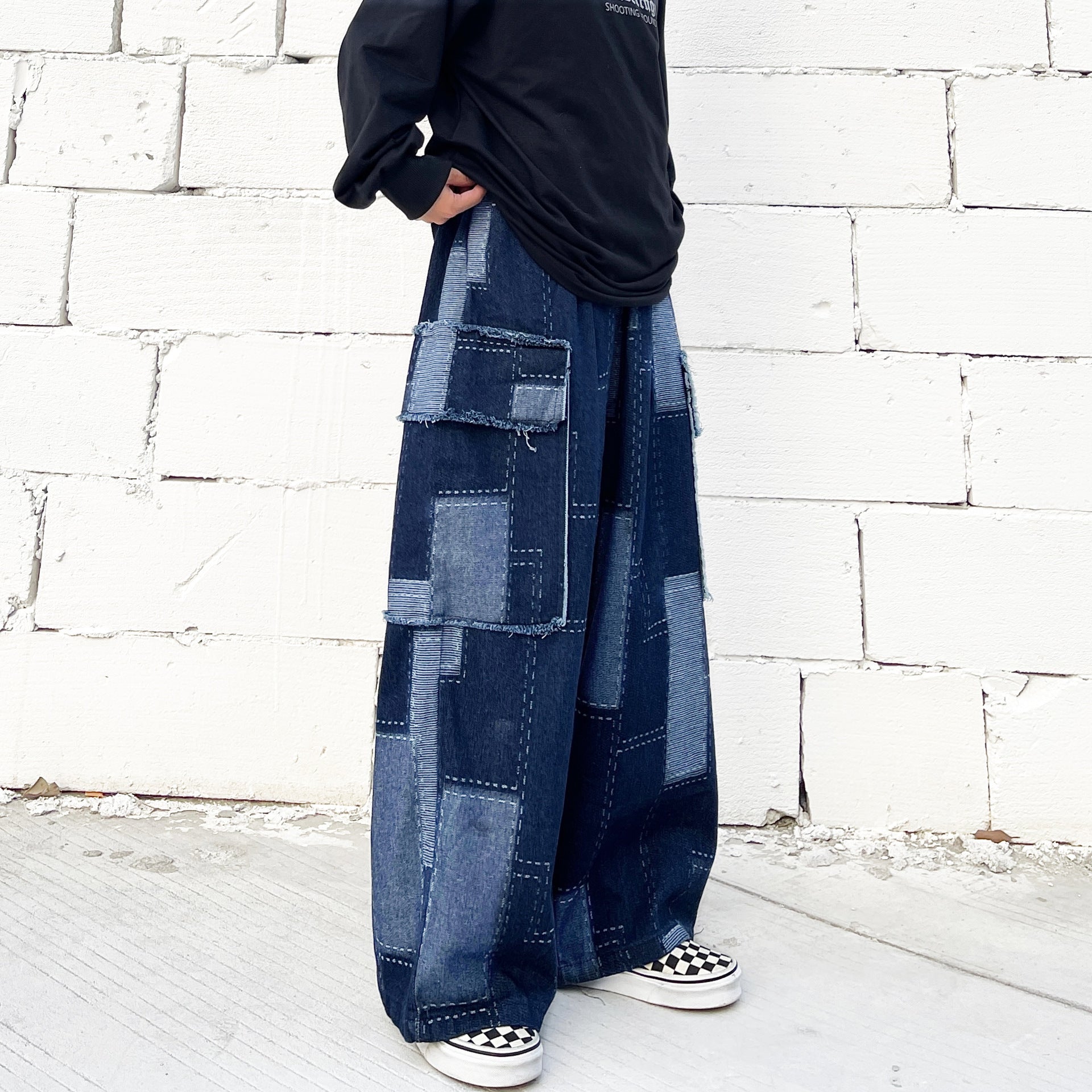 Vintage Jeans Wide Leg Pants Loose For Women