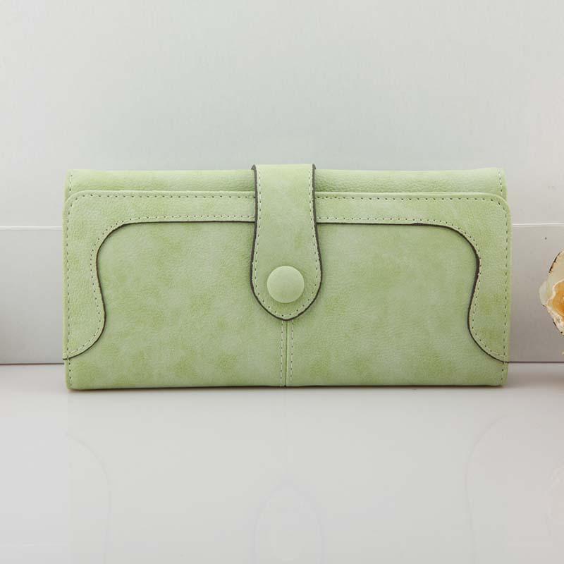] retro matte stitching ladies wallet