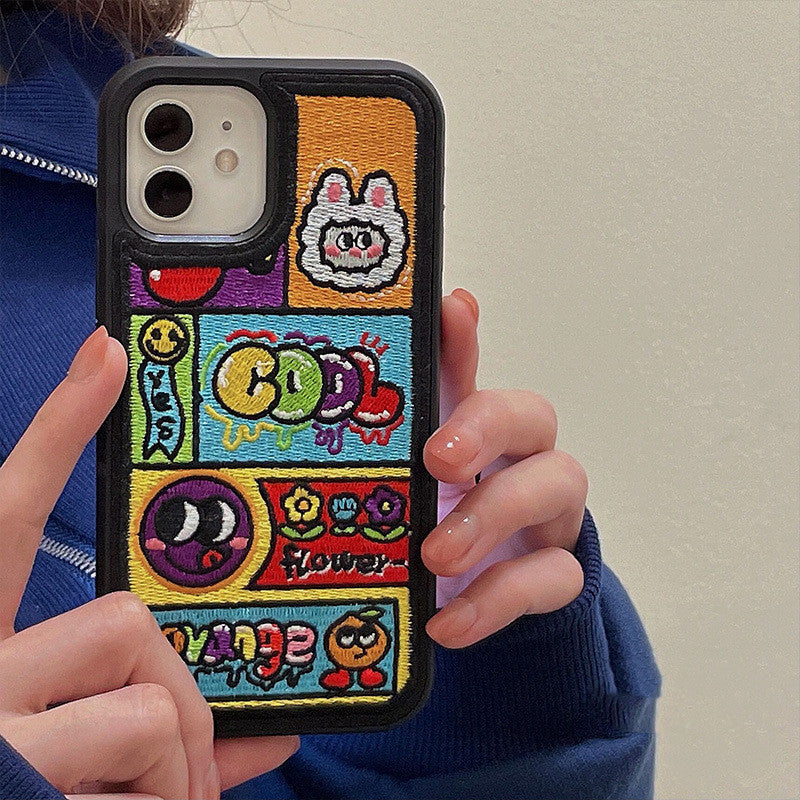 Cartoon Embroidered  Phone Case