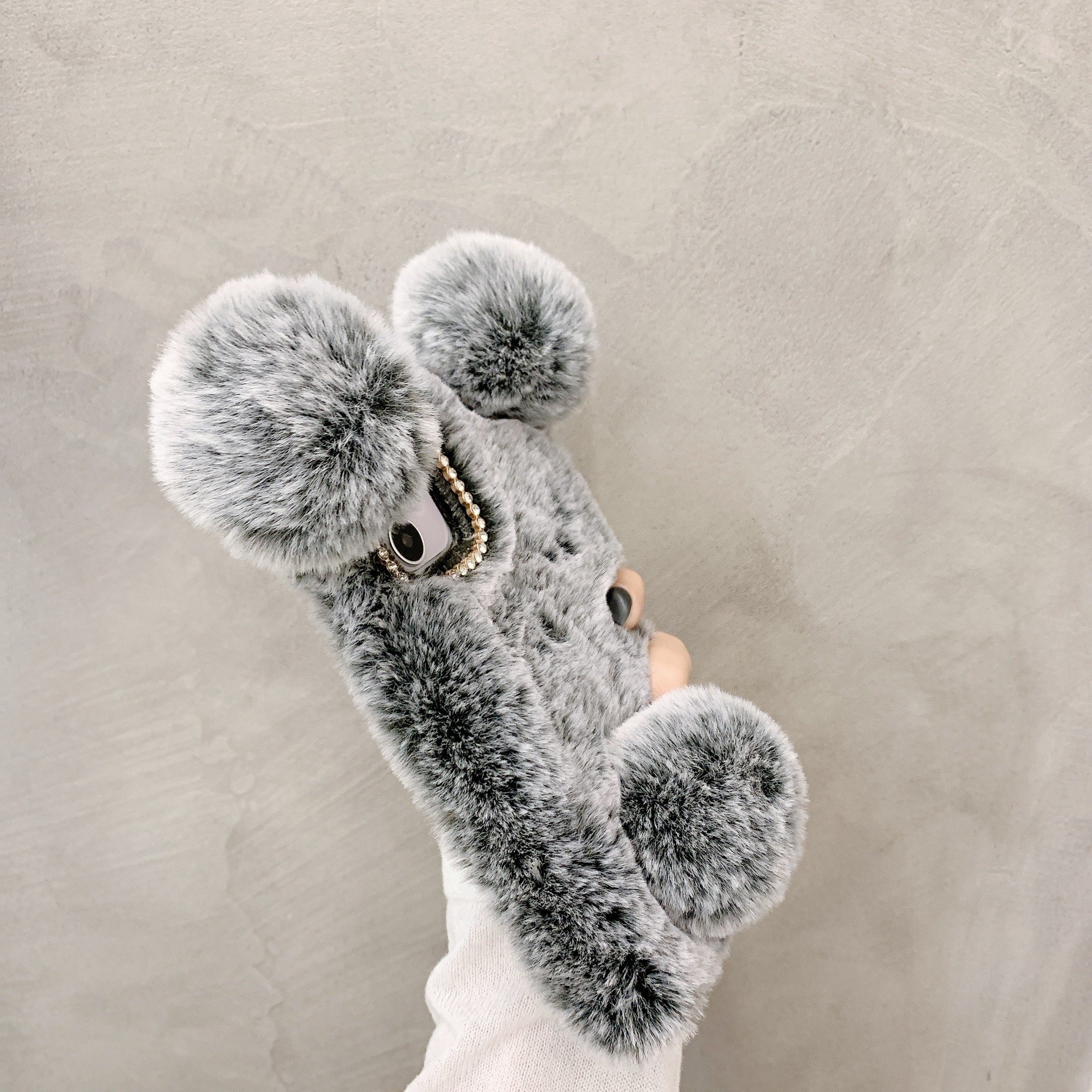 Simple Cute Plush Panda Phone Case