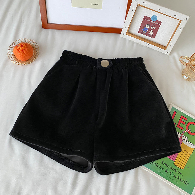 Thickened  Elastic Waist Warm Casual Pants