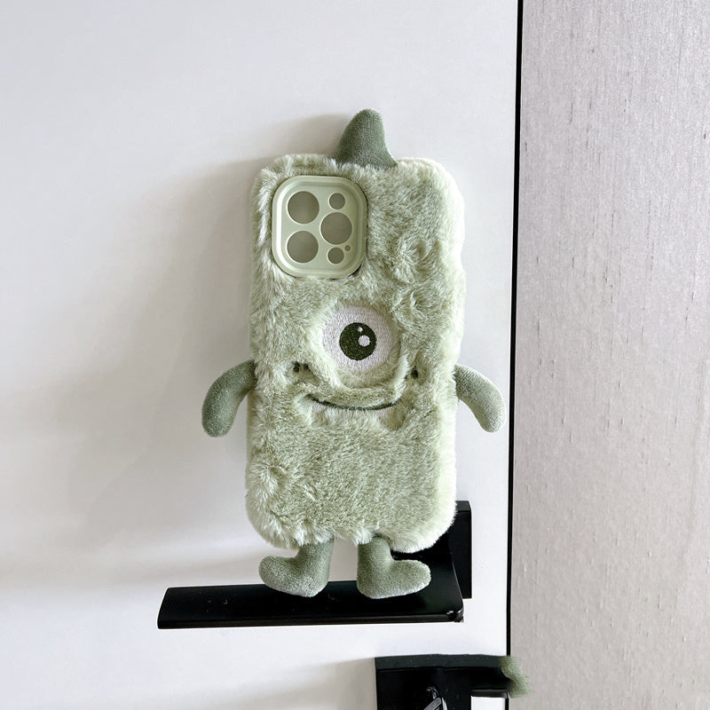 Plush Green Three-dimensional Phone Case