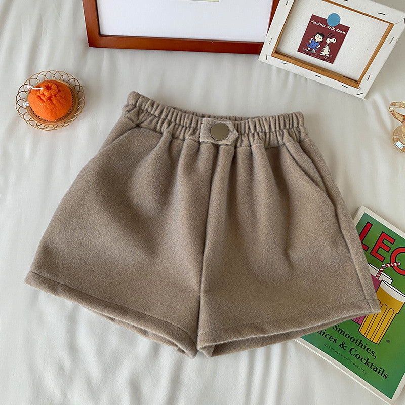 Thickened  Elastic Waist Warm Casual Pants