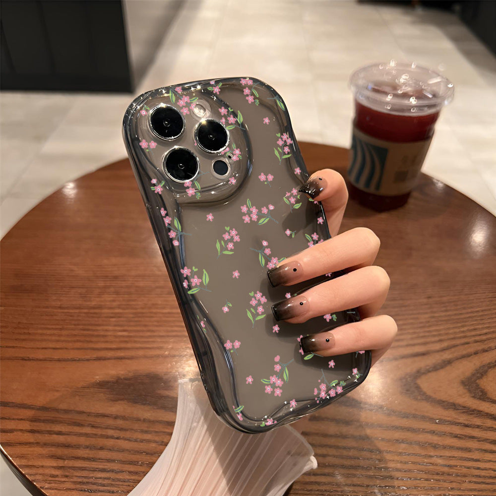 Cream Pattern Transparent Case