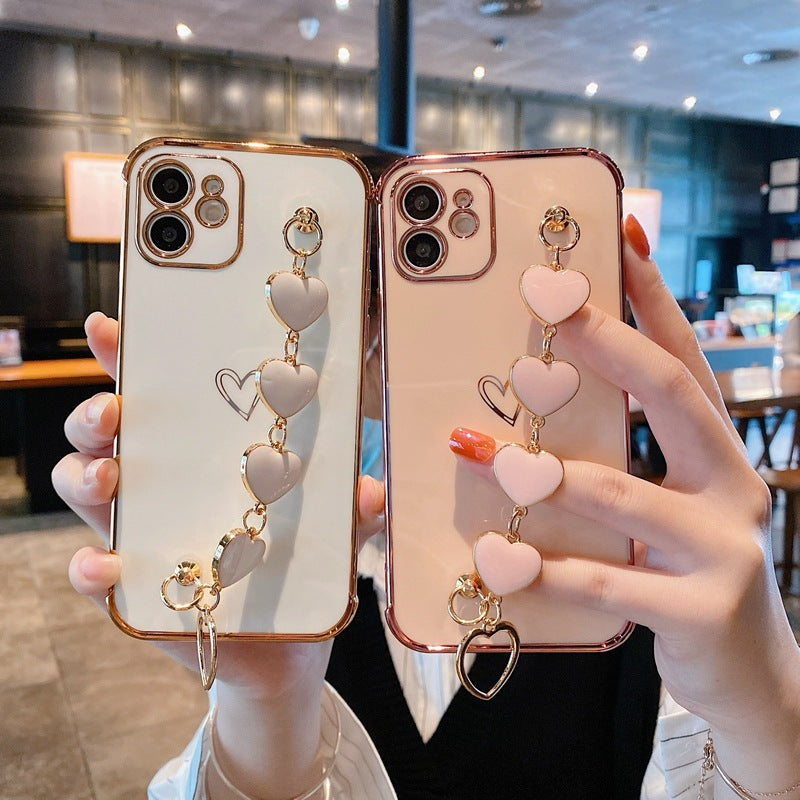 Electroplated Heart-shaped Mobile Phone case