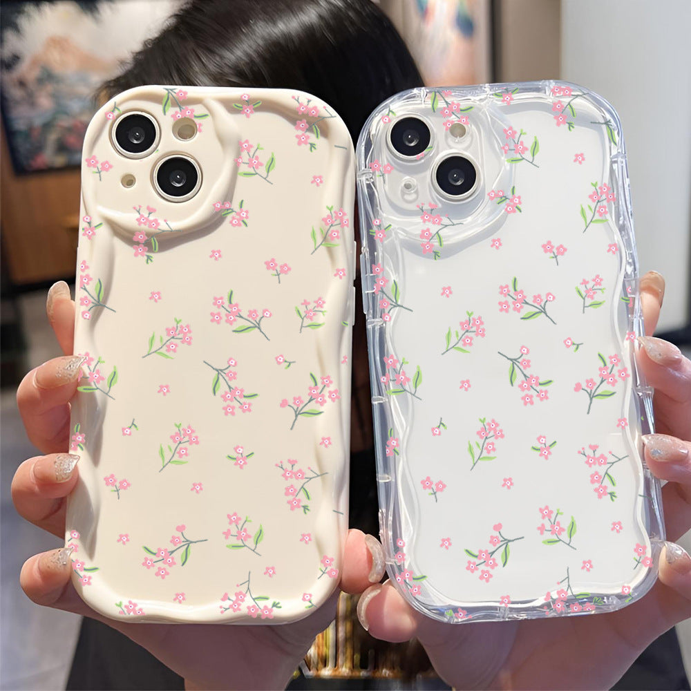 Cream Pattern Transparent Case
