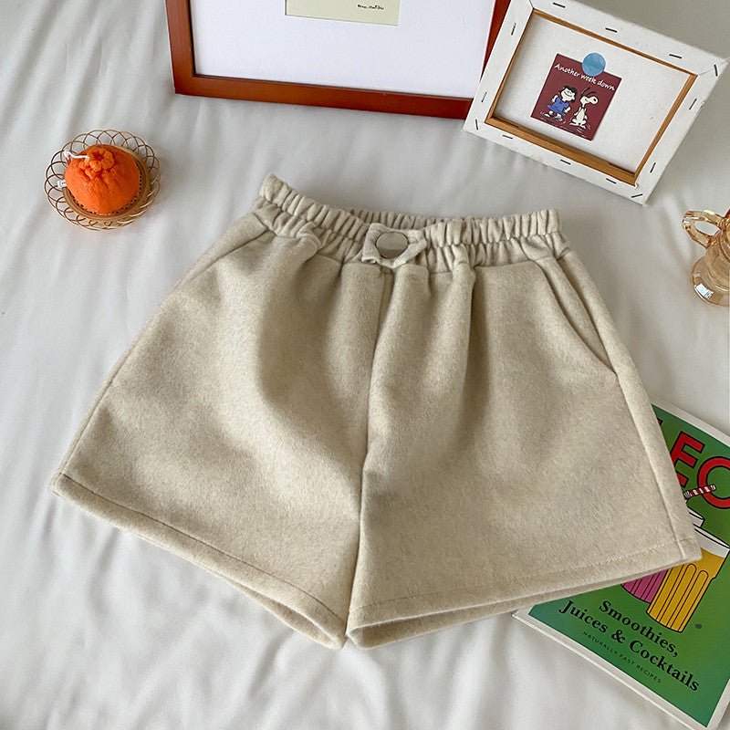 Thickened  Elastic Waist Warm Casual Pants