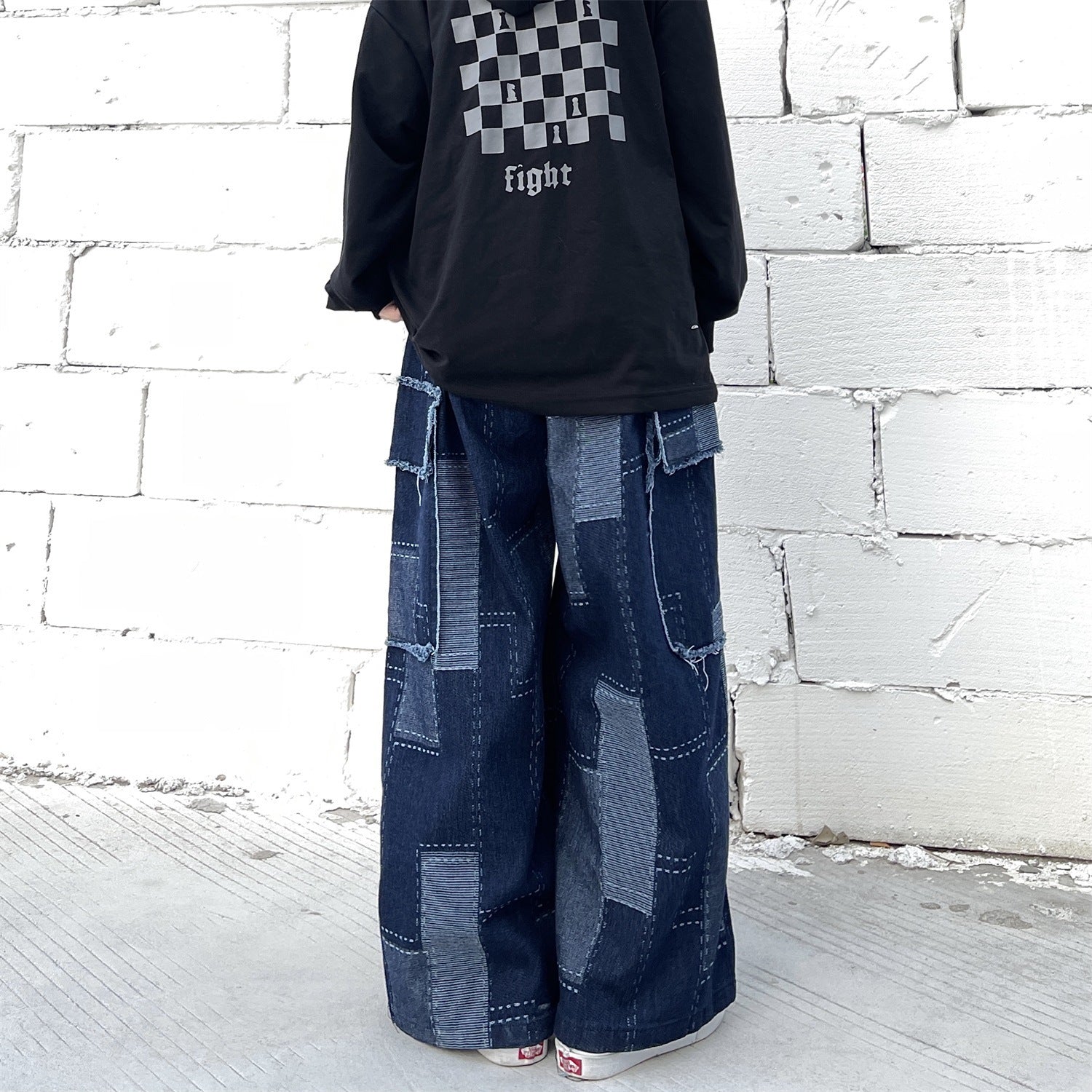 Vintage Jeans Wide Leg Pants Loose For Women