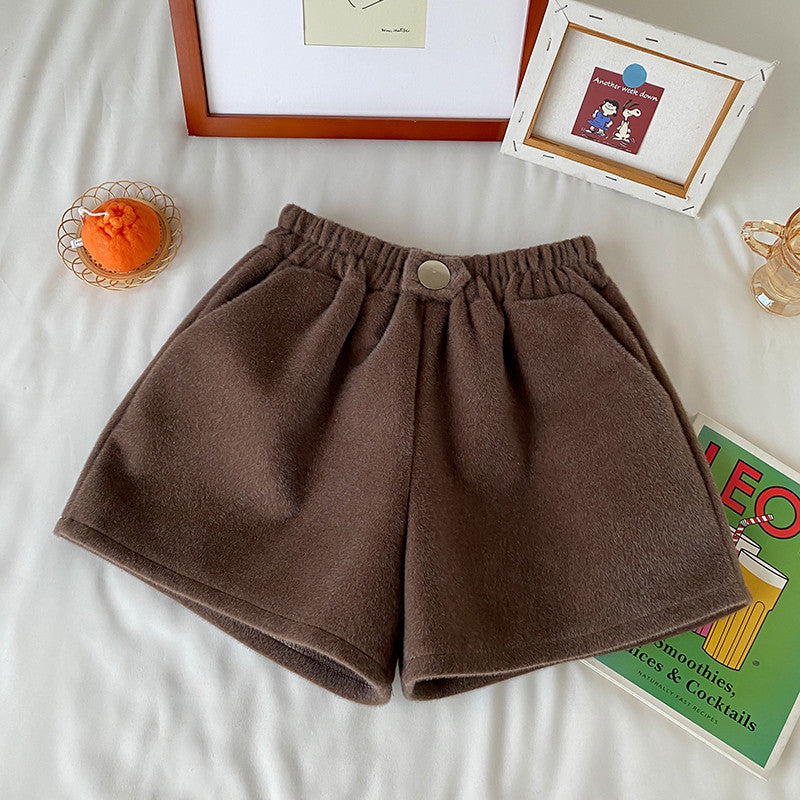 Thickened  Elastic Waist Warm Casual Pants