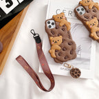 Cartoon Cute Biscuit Bear Phone Case