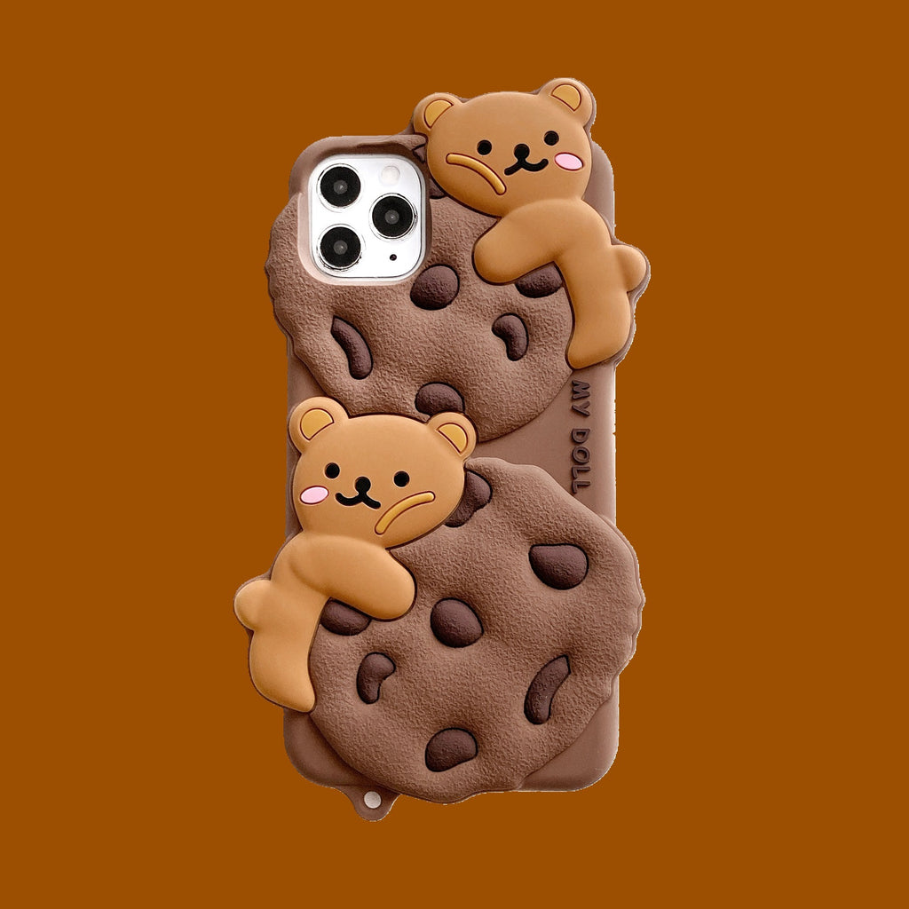 Cartoon Cute Biscuit Bear Phone Case