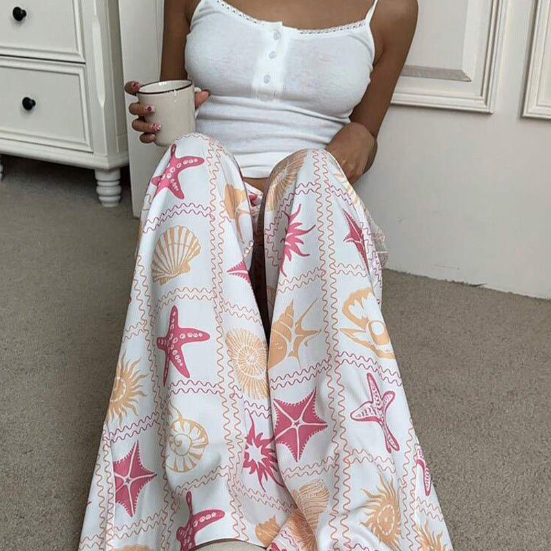 Temperament Leisure Trousers Wide-leg Straight Pants